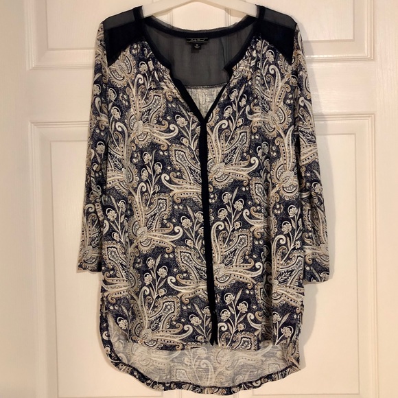 Lucky Brand Paisley Blouse - Picture 1 of 8